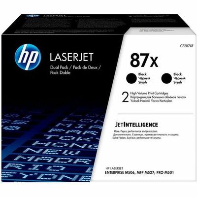 HP 87X Black Toner Cartridge, High Yield , 2 Pack