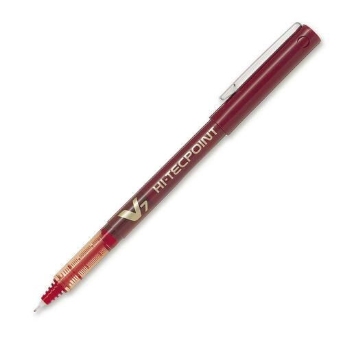 Pilot V7 Hi-techpoint Roller Ball Pen, Fine Point 0.7, Red