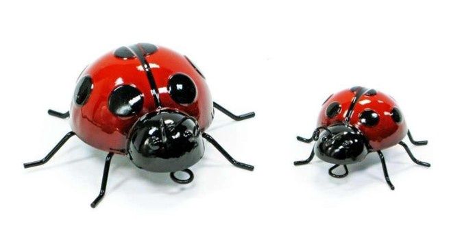 2PC Large and Small Metal Lady Bug