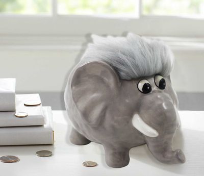 Elephant With Fur Money Bank