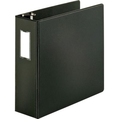 Slanted D-ring 4" Binder, Black