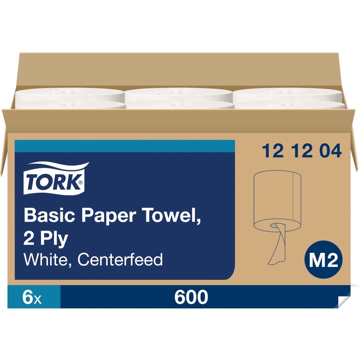 Centrefeed Advanced Roll Hand Towel, 2 ply. 7.6" x 590'. 6 Rolls/Case