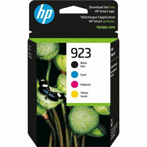 HP 923 Ink Cartridges, Black, Cyan, Magenta &amp; Yellow, 4 Pack