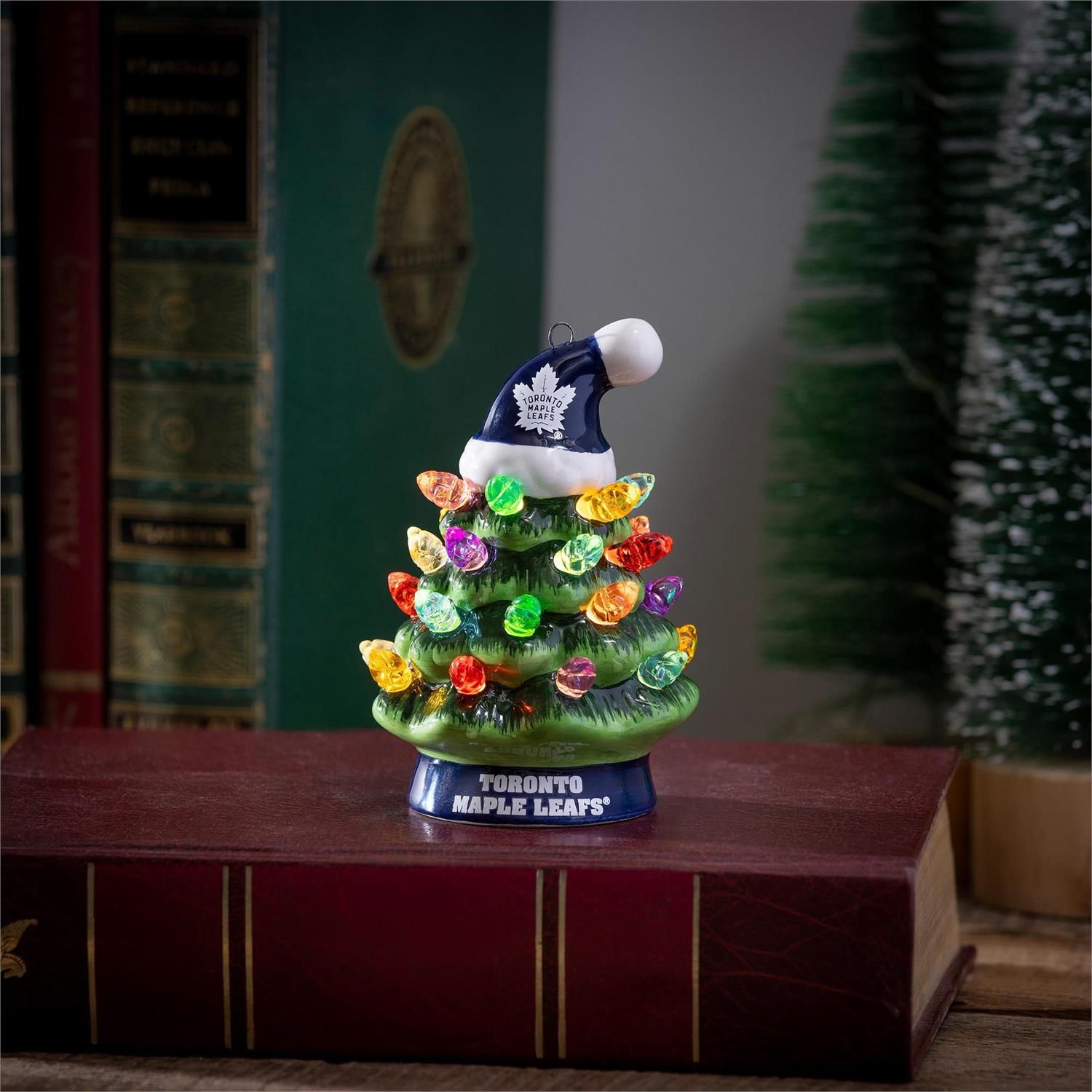 4" Mini LED Tabletop Christmas Toronto Maple Leafs Ornament