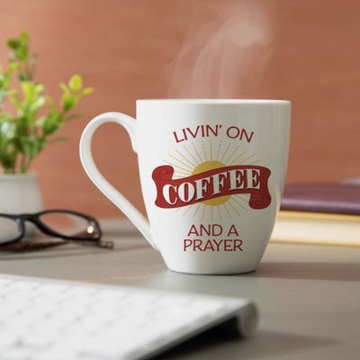 Living On Coffee And A Prayer - 17oz Mug