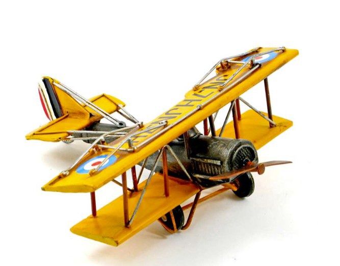 Yellow Duster Plane Metal