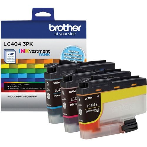Brother LC4043PKS Colour Ink Cartridge, 3 Pack, Cyan, Yellow, Magenta