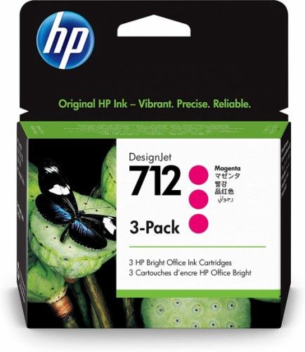 HP Designjet 712 29 ml Magenta Ink Cartridge, 3 Pack