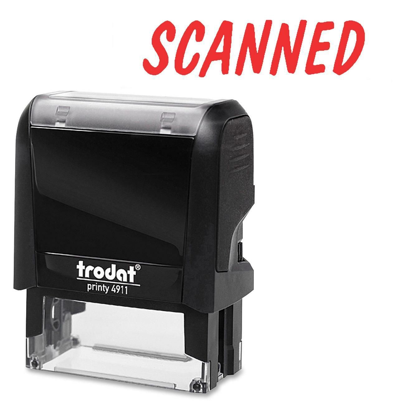 Trodat Climate Self-inking Stamp, Scanned, Red Ink