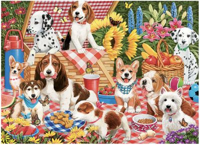 Cobble Hill 350 Family Pieces Puzzle -  Picnic Party