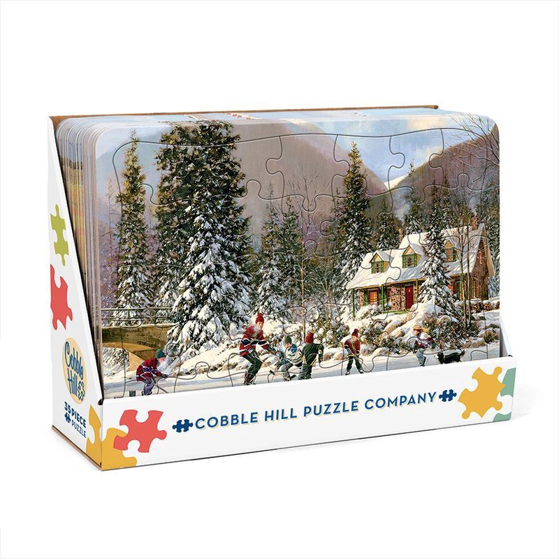 Cobble Hill Tray 35 Piece Puzzle -Hockey Pond