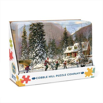 Cobble Hill Tray 35 Piece Puzzle -Hockey Pond