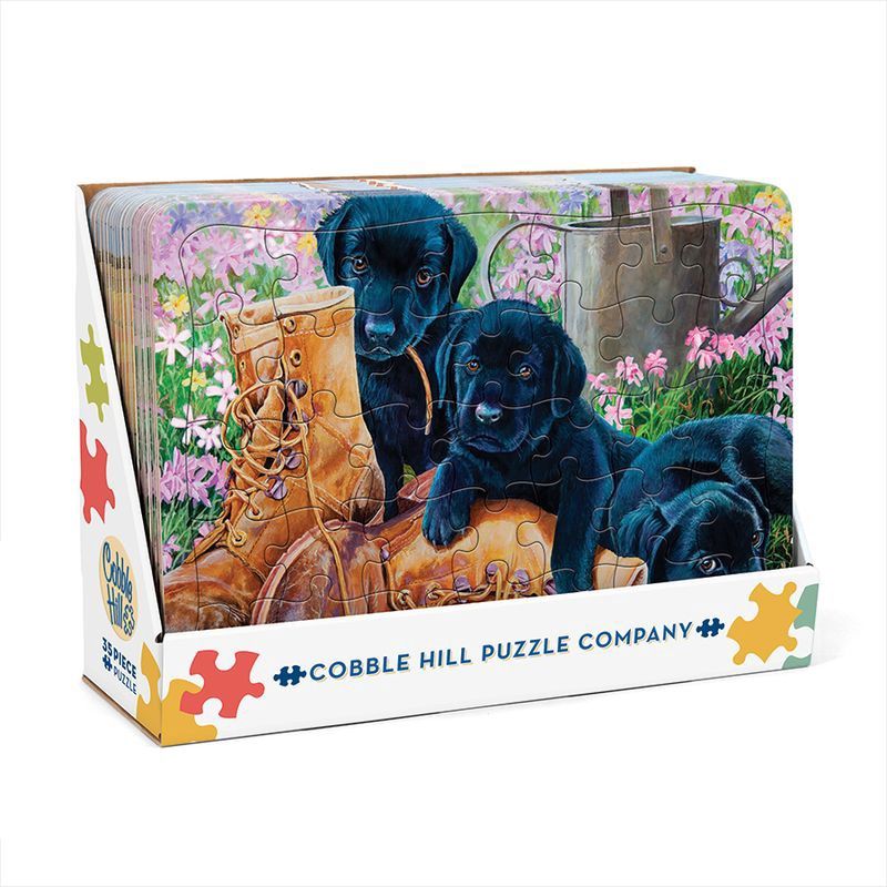 Cobble Hill Tray 35 Piece Puzzle - Black Lab Puppies