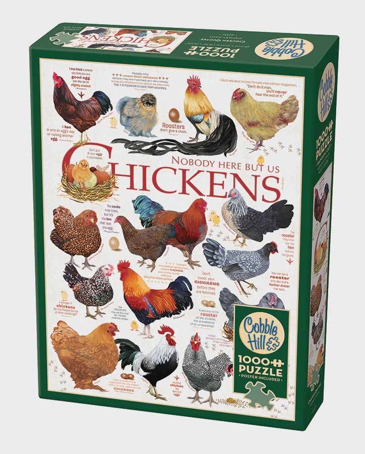 Cobble Hill 1000 Piece Puzzle -Chicken Quotes