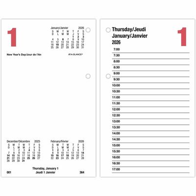 At-A-Glance Daily Desk Calendar E717F-50 Refill, 6" x 3-1/2