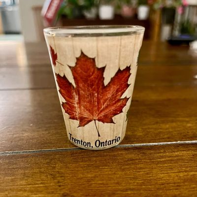 PP Leaf Silhouette Shotglass Customized With Trenton, Ontario