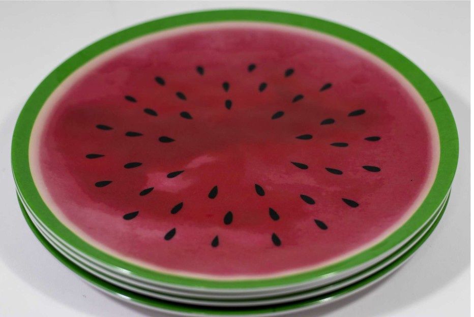 4 Piece Watermelon Dessert Plates