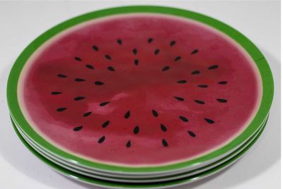 4 Piece Watermelon Dessert Plates
