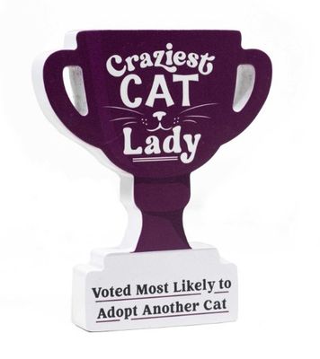 "Cat Lady" Trophy Plaque