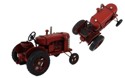 Metal Red Tractor