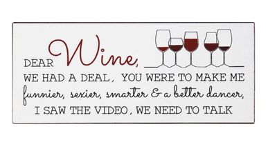 Dear Wine Metal Sign