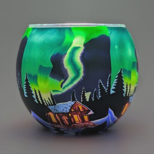 Claymaster Light Globe – Handcrafted Northern Lights Design, Gift Boxed, 3.5" x 4.0"