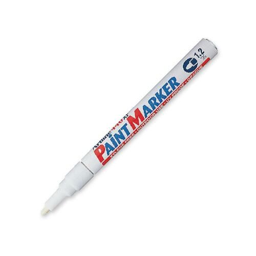 Jiffco Artline Fine Paint Markers, Bullet Point, 1.2 mm, White