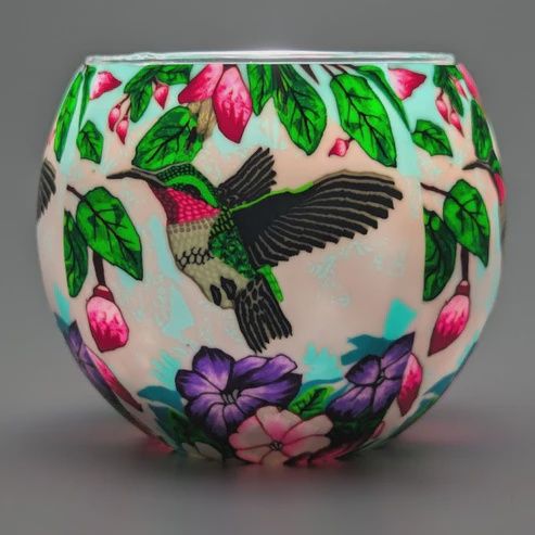 Claymaster Light Globe – Handcrafted Hummingbird Design, Gift Boxed, 3.5" x 4.0"