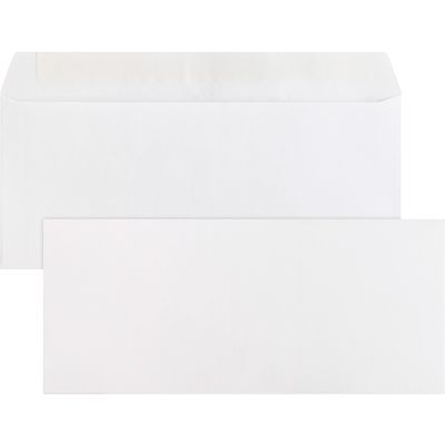 Business Source Plain Peel/Seal Business Envelopes, Box of 500