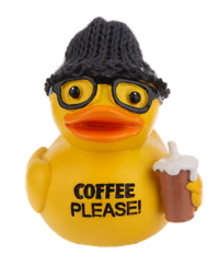 Duck Figurine - Coffee Please