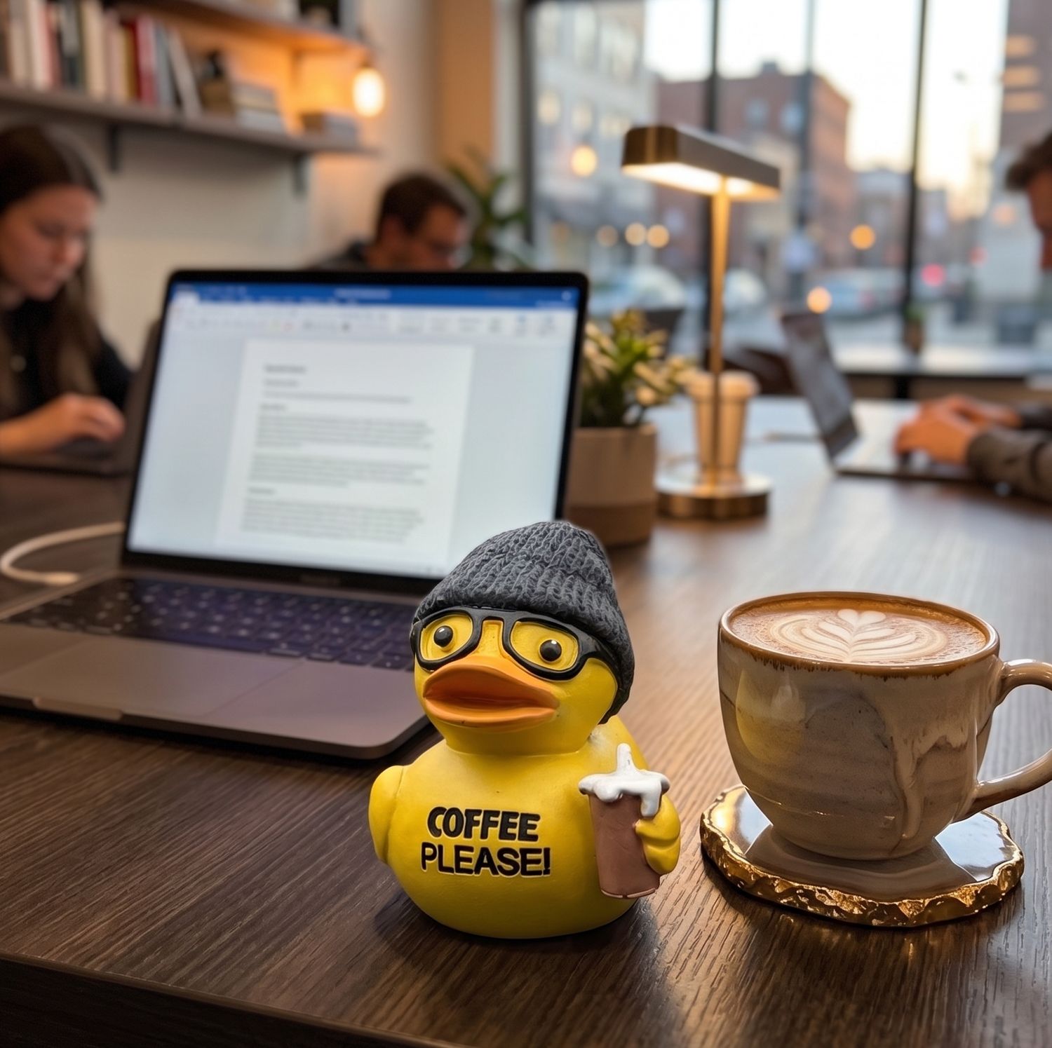 Duck Figurine - Coffee Please