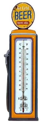 Gas Pump Beer Thermometer