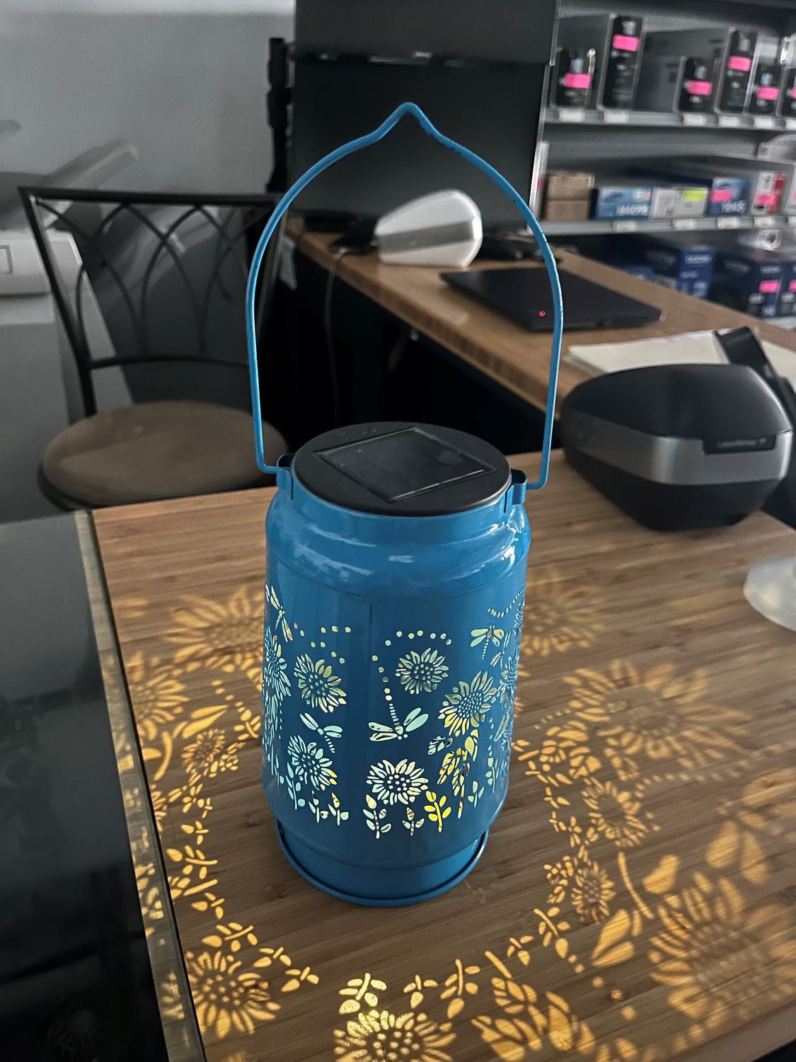 Solar Shadow Lantern Blue