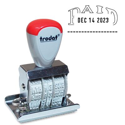 Trodat Manual Paid Text Dater