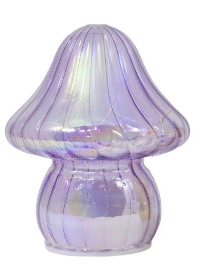 Purple Glass Mushroom LED