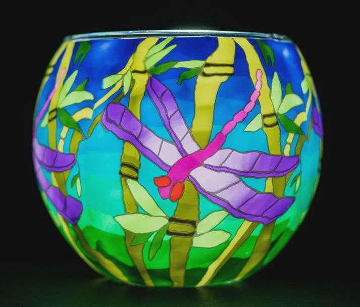 Claymaster Light Globe - Dragonfly, 3.5" X 4"