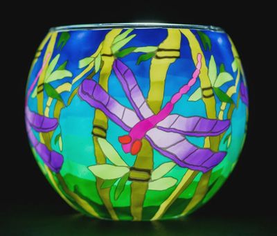 Claymaster Light Globe - Dragonfly, 3.5" X 4"