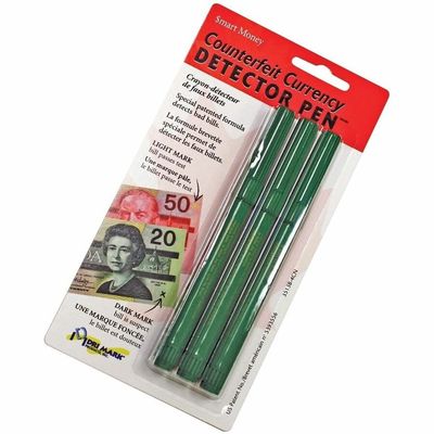 Dri Mark Counterfeit Detector Pen, Green, Pack of 3