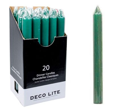 10" Dinner Candle Deco Lite Green - Single Candle