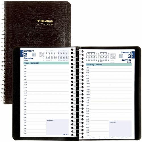 Blueline 2026 Essential 12-Month Daily Planner