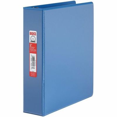 Customizable Round Ring Binder 2" Blue