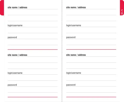 The Pocket Internet Address &amp; Password Logbook