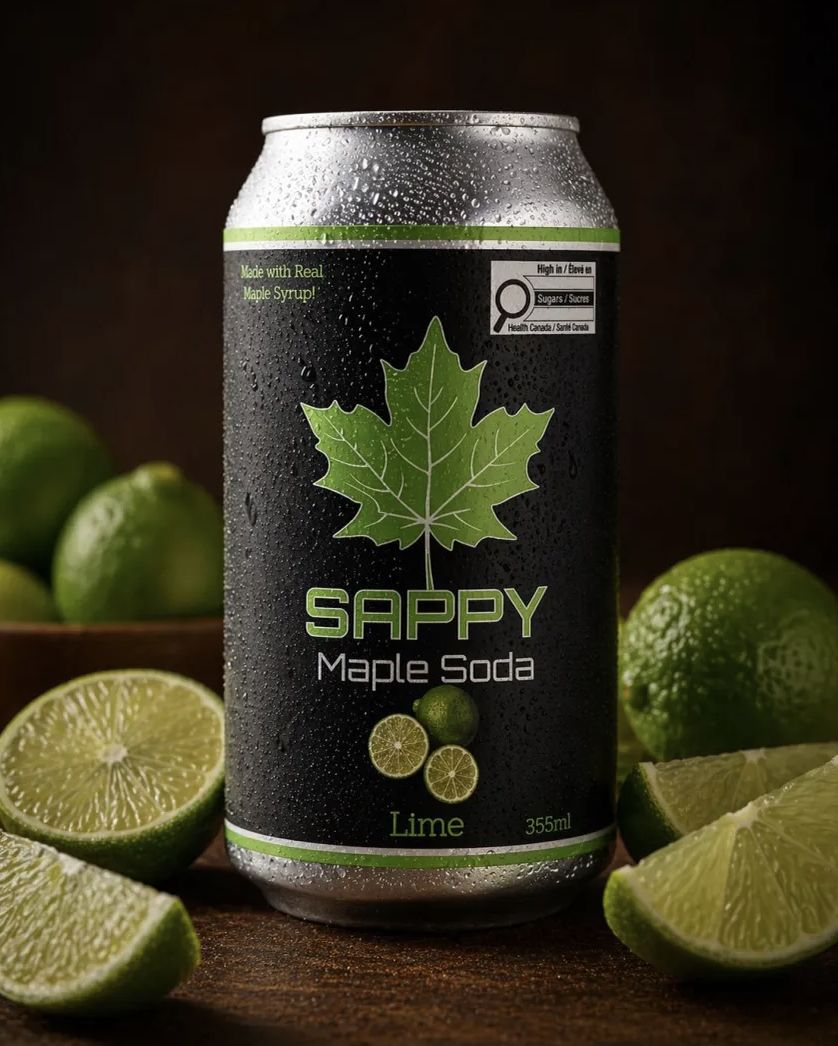 Sappy Maple Soda, Lime Flavour