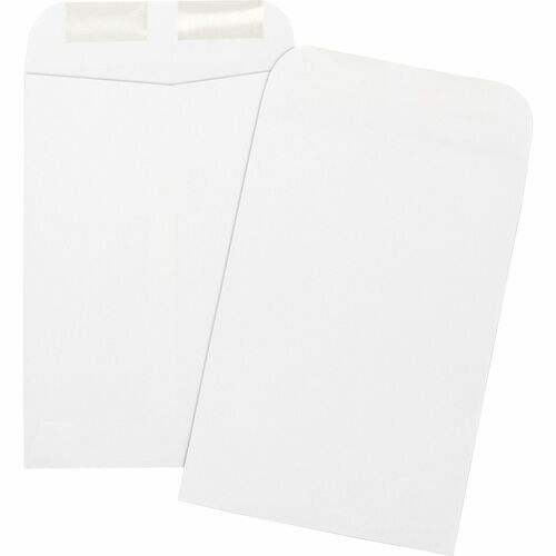 Business Source Open-End Catalog Envelopes,  6 1/2" W x 9 1/2", 24 lb, White, Box of 500