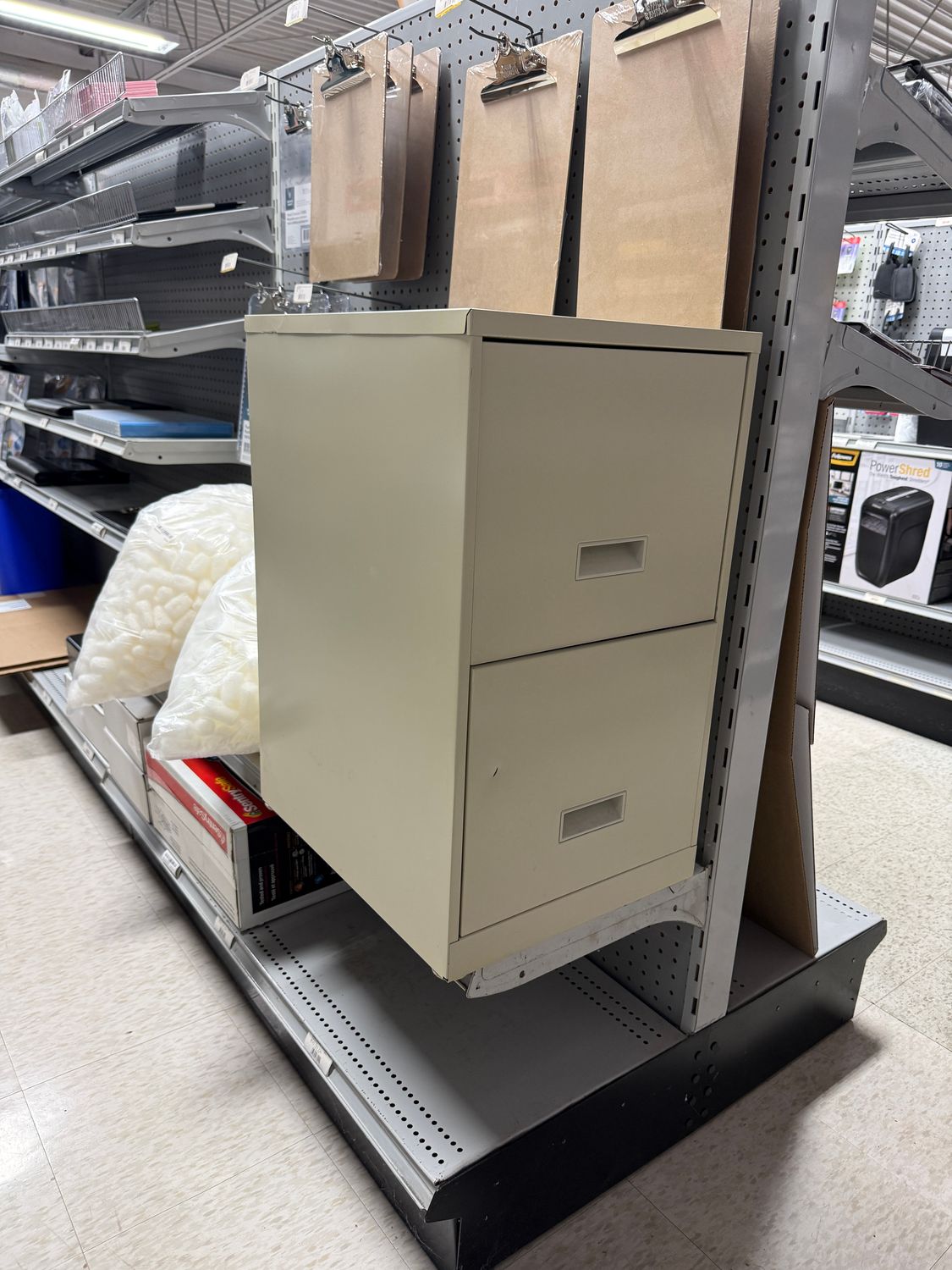 Used - File Cabinet, Letter, 2 Drawer, Beige/Cream