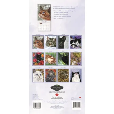 Vertical Cats Meow  Pine Ridge Art 2027 Calendar