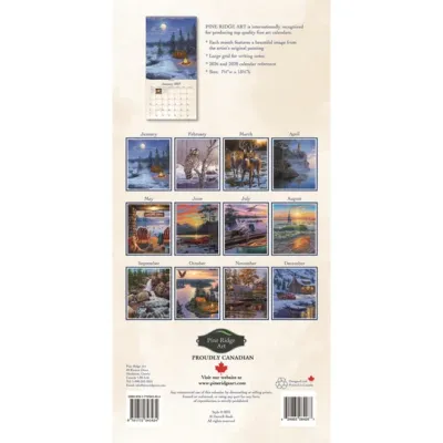 Vertical Great Outdoors Pine Ridge Art 2027 Calendar