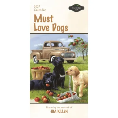 Vertical Must Love Dogs Pine Ridge Art 2027 Calendar