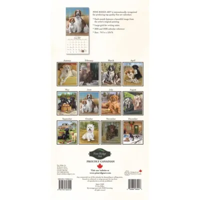 Vertical Must Love Dogs Pine Ridge Art 2027 Calendar