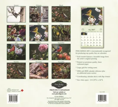 2027 Calendar Wings Of Nature Pine Ridge Art